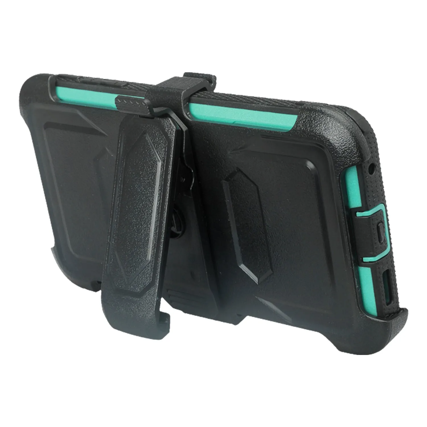 LG V30 Case, V30 Plus, Triple Protection [ Built in Screen Protector ] Heavy Duty Holster Shell Combo Clip Cover - Teal
