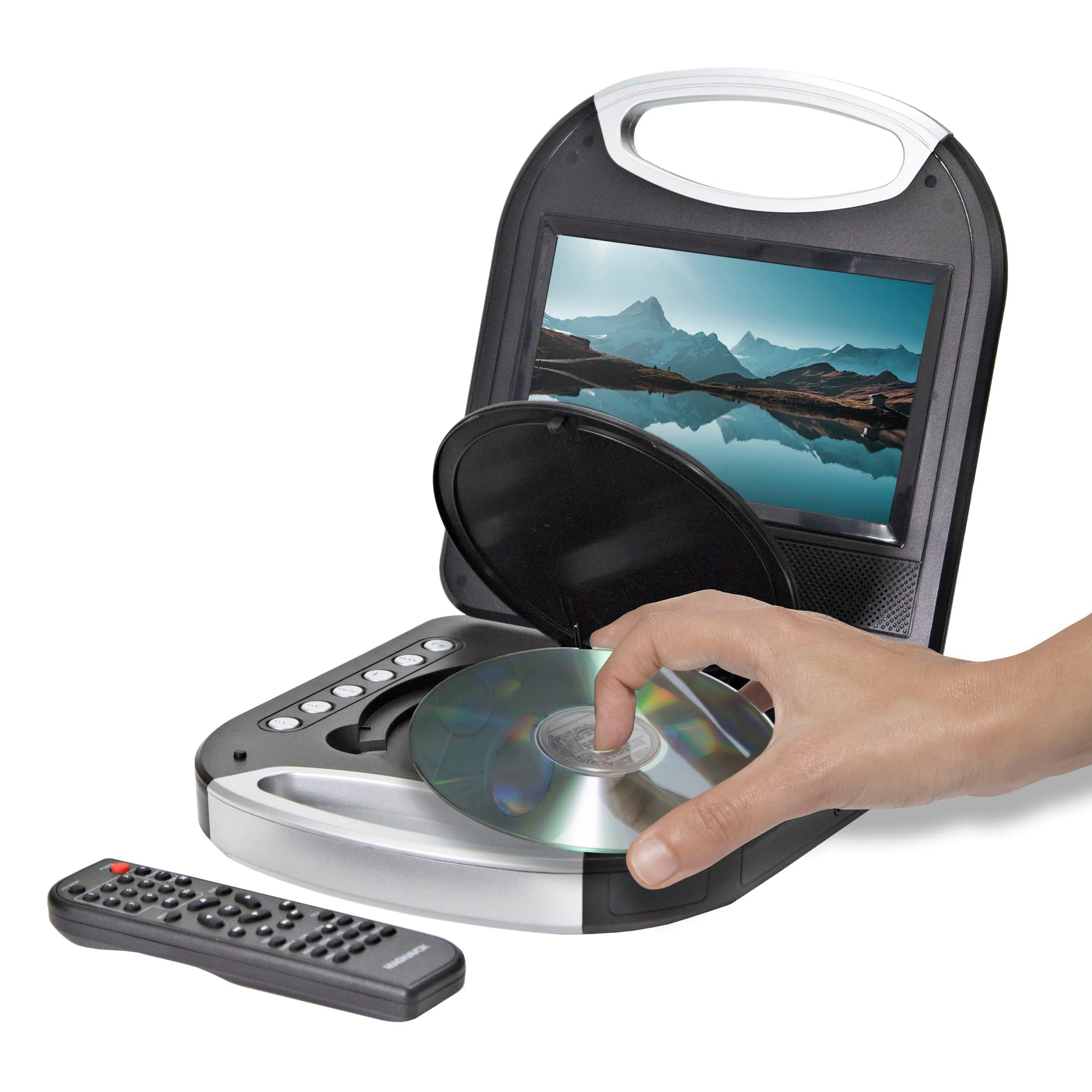 Magnavox MTFT750-BK Portable 7 inch DVD/CD Player with Remote in Black