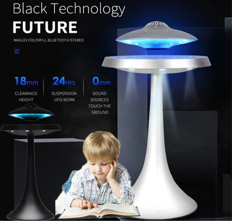 Magnetic Levitating LED Table Lamp w/ speaker