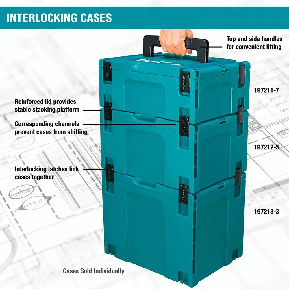 Makita 197210-9  Interlocking Case, Small, 4-3/8" x 15-1/2" x 11-5/8"