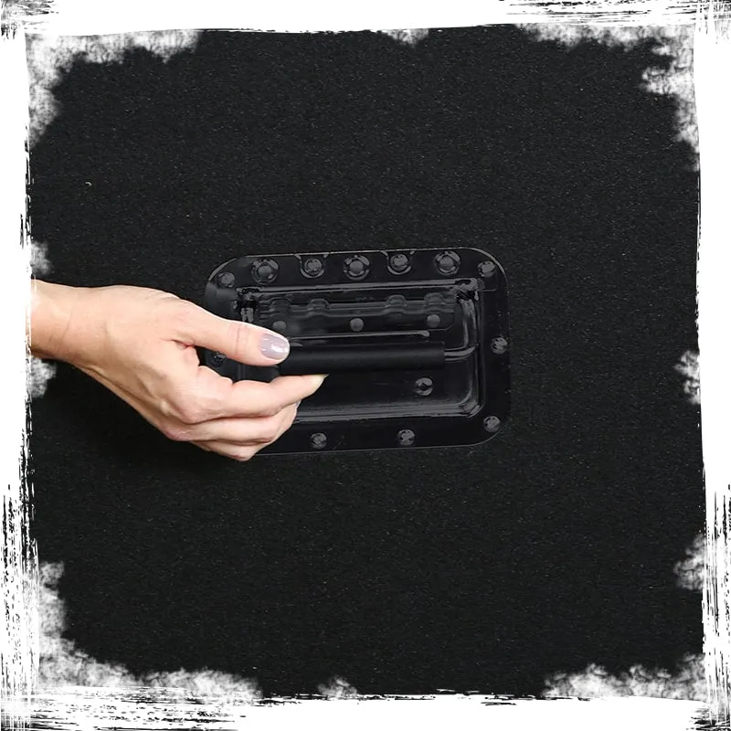 Metal Flip Speaker Cabinet Handles (32-PACK) for Rack Road Flight Trunk by GRIFFIN - Spring-Loaded Flush Pull with Black Grip Rubber Padding - DJ PA Pro-Audio Stage Gear Parts
