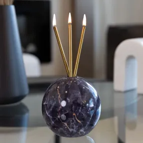 Neva Everlasting Candle Vase Charcoal Marble