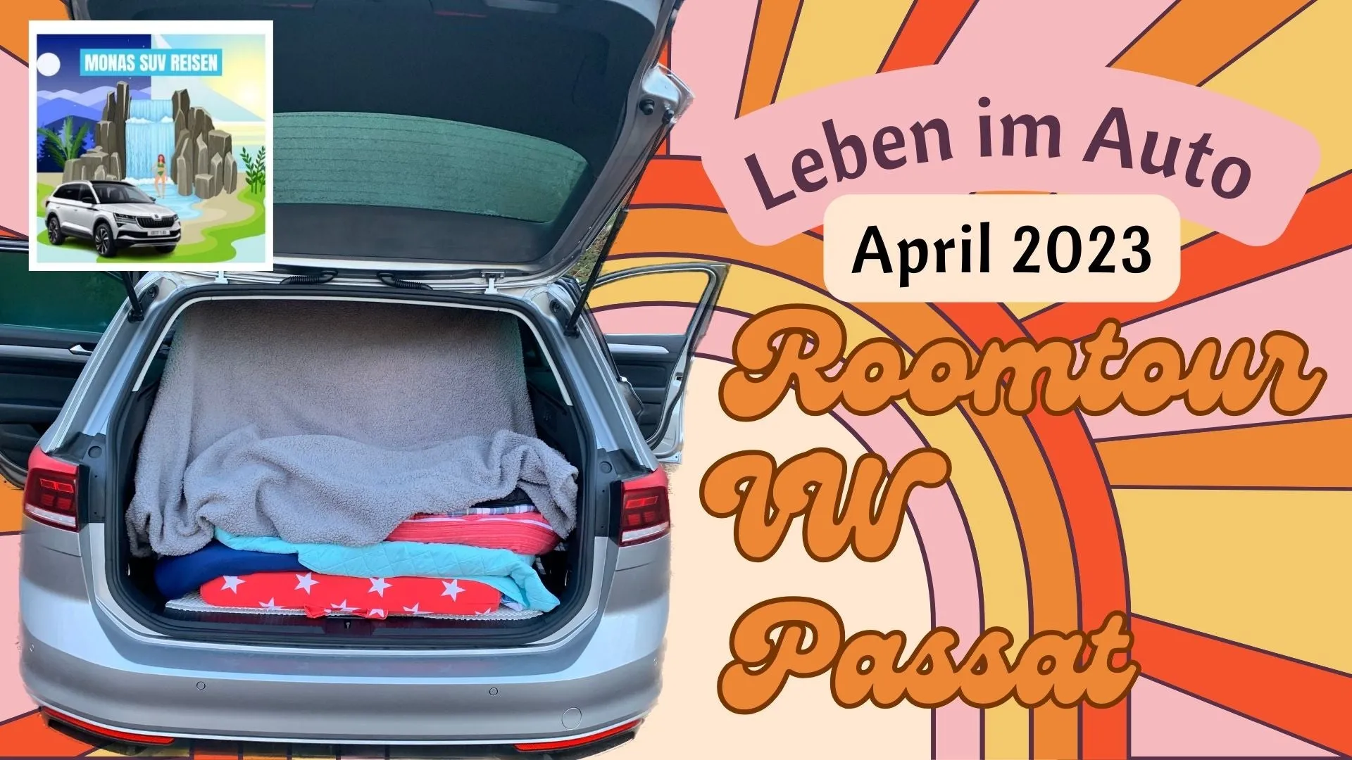 Nomad traveling in Europe - 01 Room tour through my VW Passat - series of MediaBooks in 6 languages