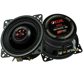 OKUR 4" 2-Way Coaxial Speakers 250 Watts Max Power 1" KSV Coil 4 Ohm OS42 Pair