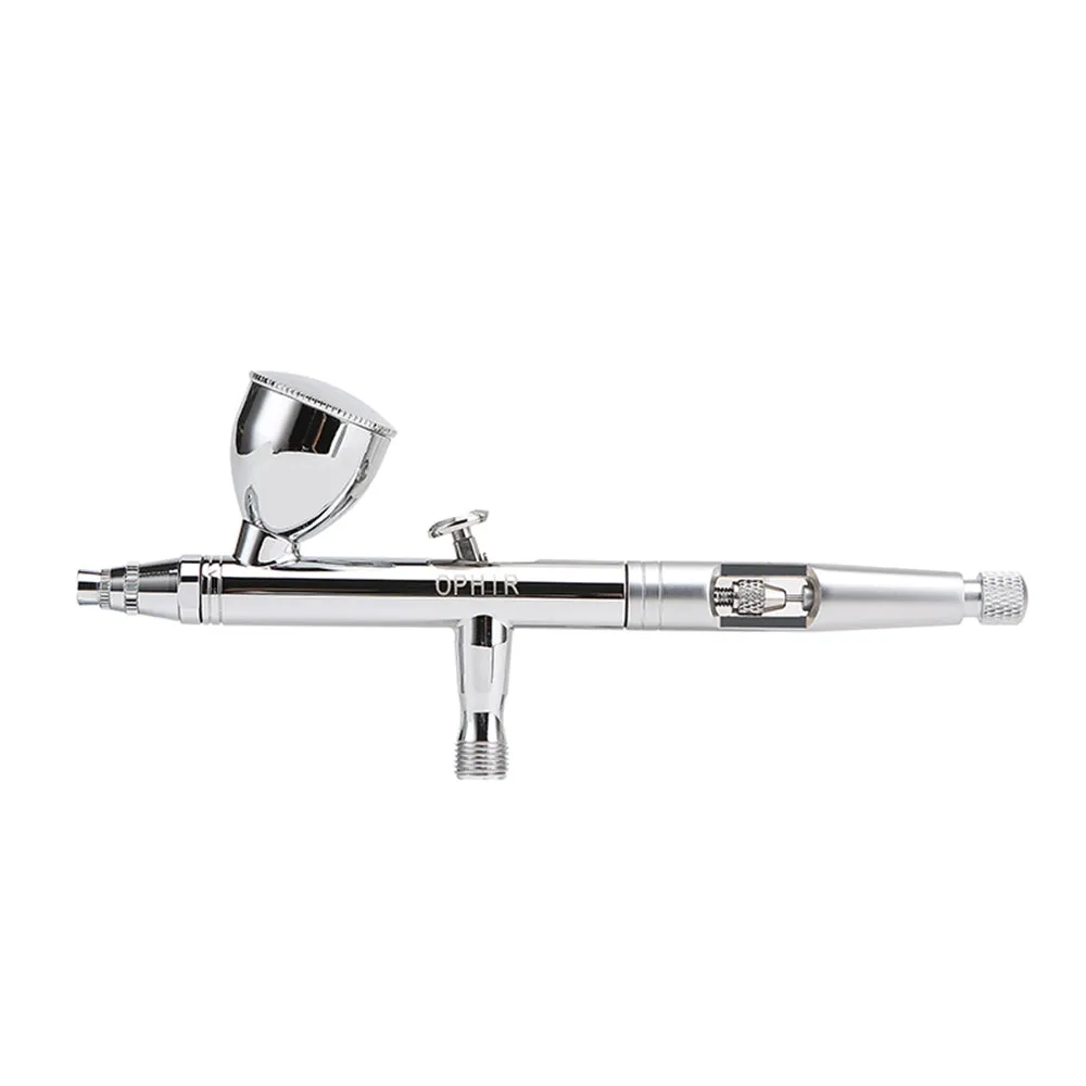 OPHIR 12V DC Portable Mini Air Dual-Action Airbrush Compressor Kit 0.5mm Nozzle for Cake Tattoo Model Hobby Painting