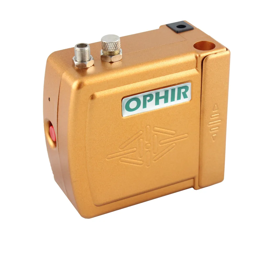 OPHIR 12V DC Portable Mini Air Dual-Action Airbrush Compressor Kit 0.5mm Nozzle for Cake Tattoo Model Hobby Painting