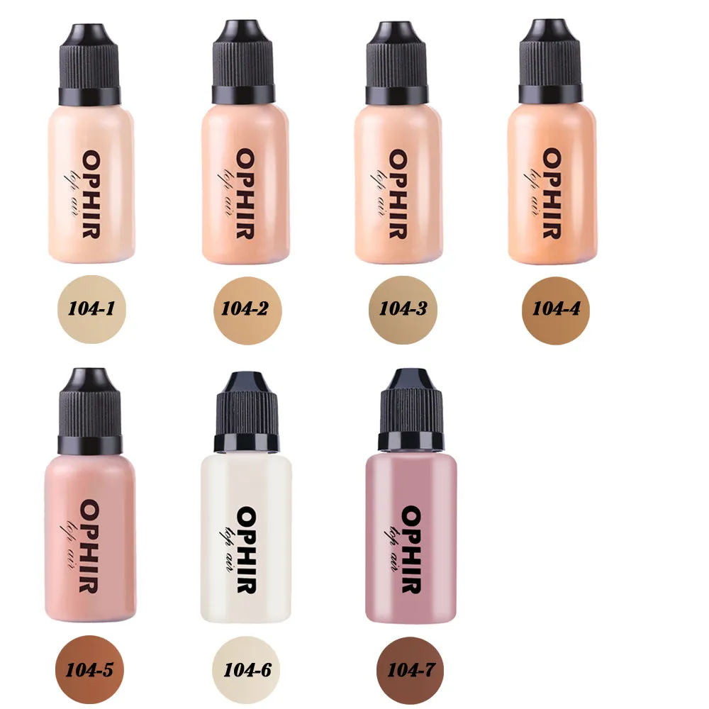 OPHIR Professional Airbrush Makeup System Kit 0.3mm Single Action Makeup Airbrush Set with Foundation Eyebrow Stencil Loose Powder