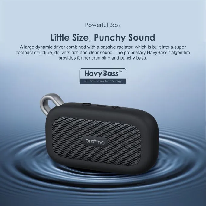 Oraimo OBS-04S PALM Mini HavyBass Portable IP67 Dust&Waterproof Wireless Speaker