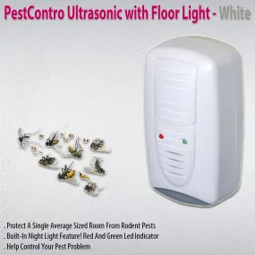 PestContro Ultrasonic with Floor Light - White