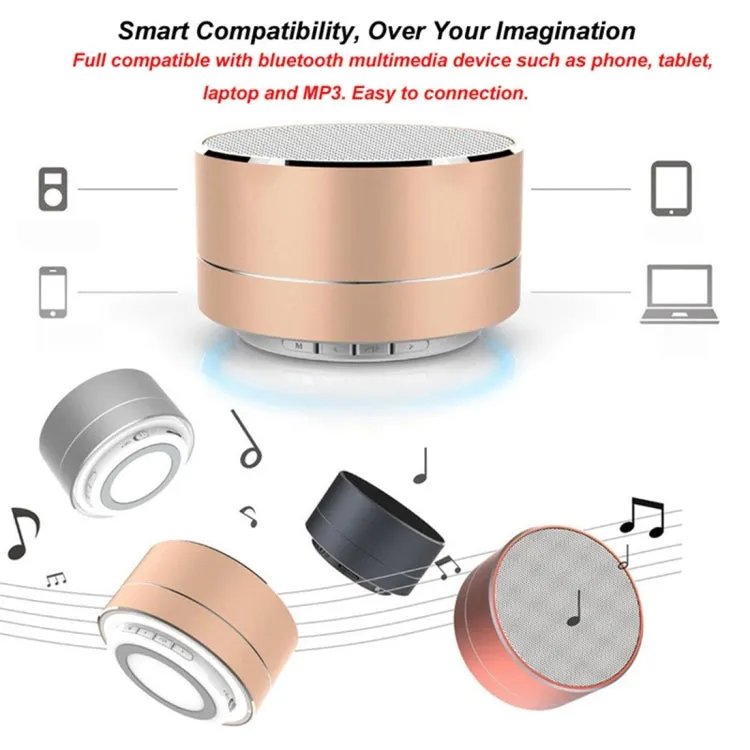 Portable A10 Bluetooth Speaker with LED Light & Mic - Hands-free Calls & TF Card Support