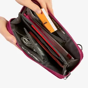 Portable Travel Wallet Canvas Ticket Passport Holder Crossbdoy Bag Card Holder