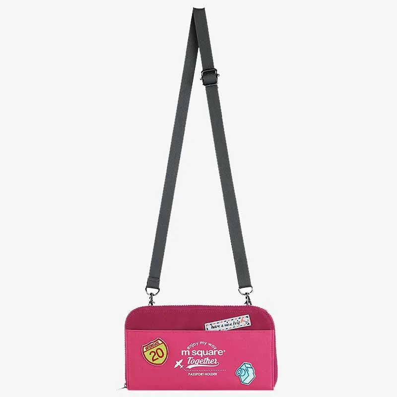 Portable Travel Wallet Canvas Ticket Passport Holder Crossbdoy Bag Card Holder