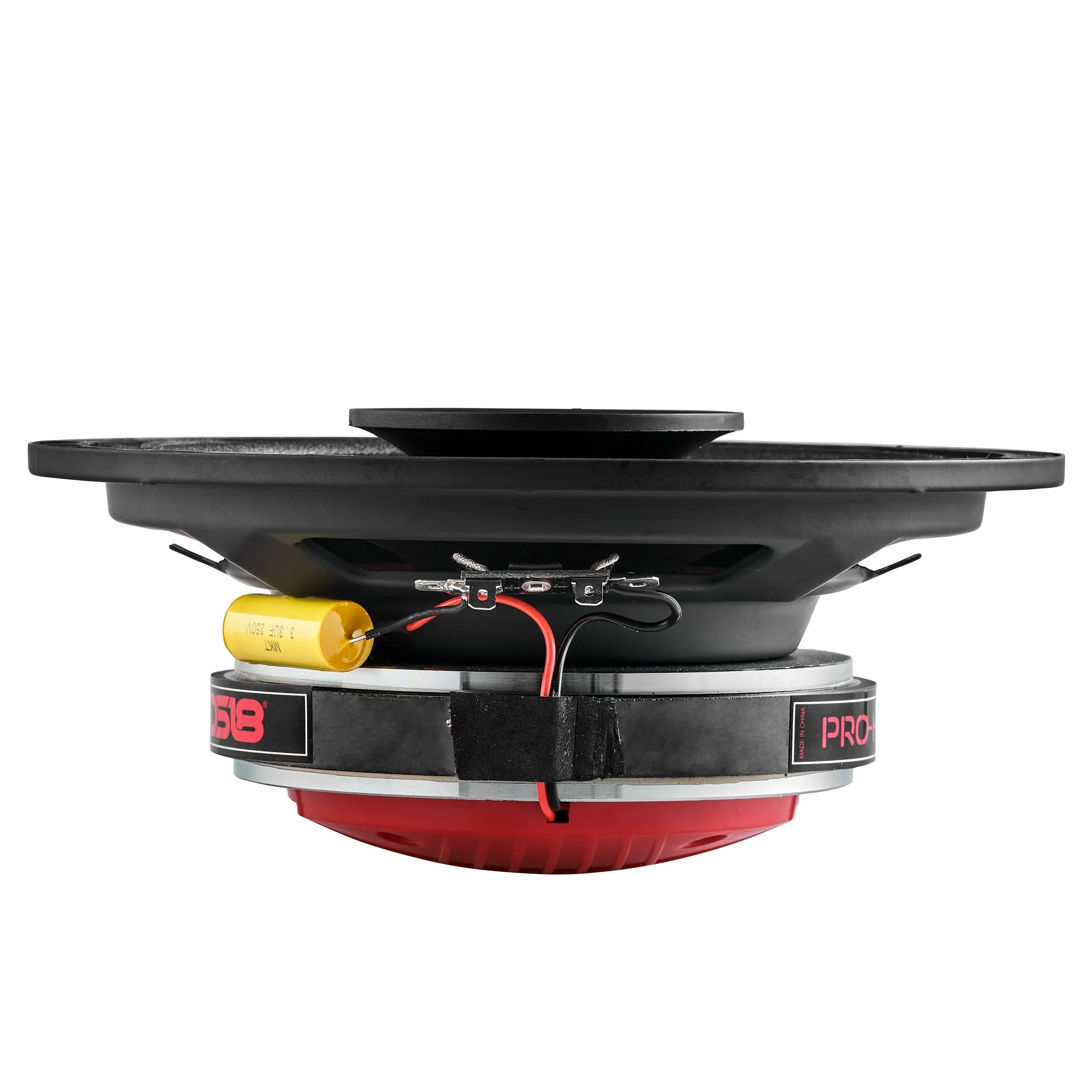 PRO 8" Shallow Coaxial Hybrid Mid-Range Loudspeaker with Built-in Driver 200 Watts Rms 4-Ohm - Grill Included