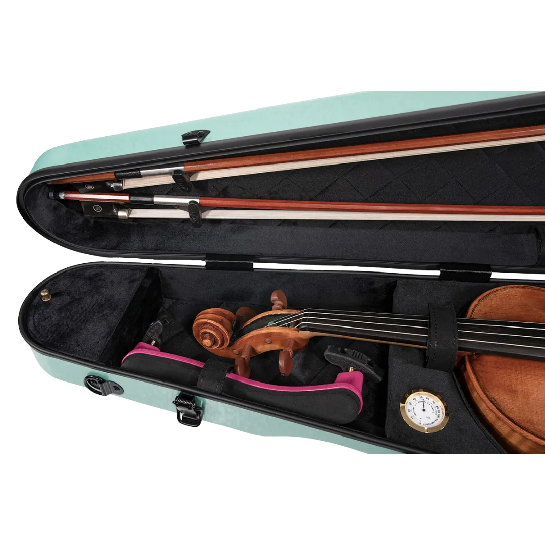 RAAN Shaped Violin Case Mint Green 1/4-1/2