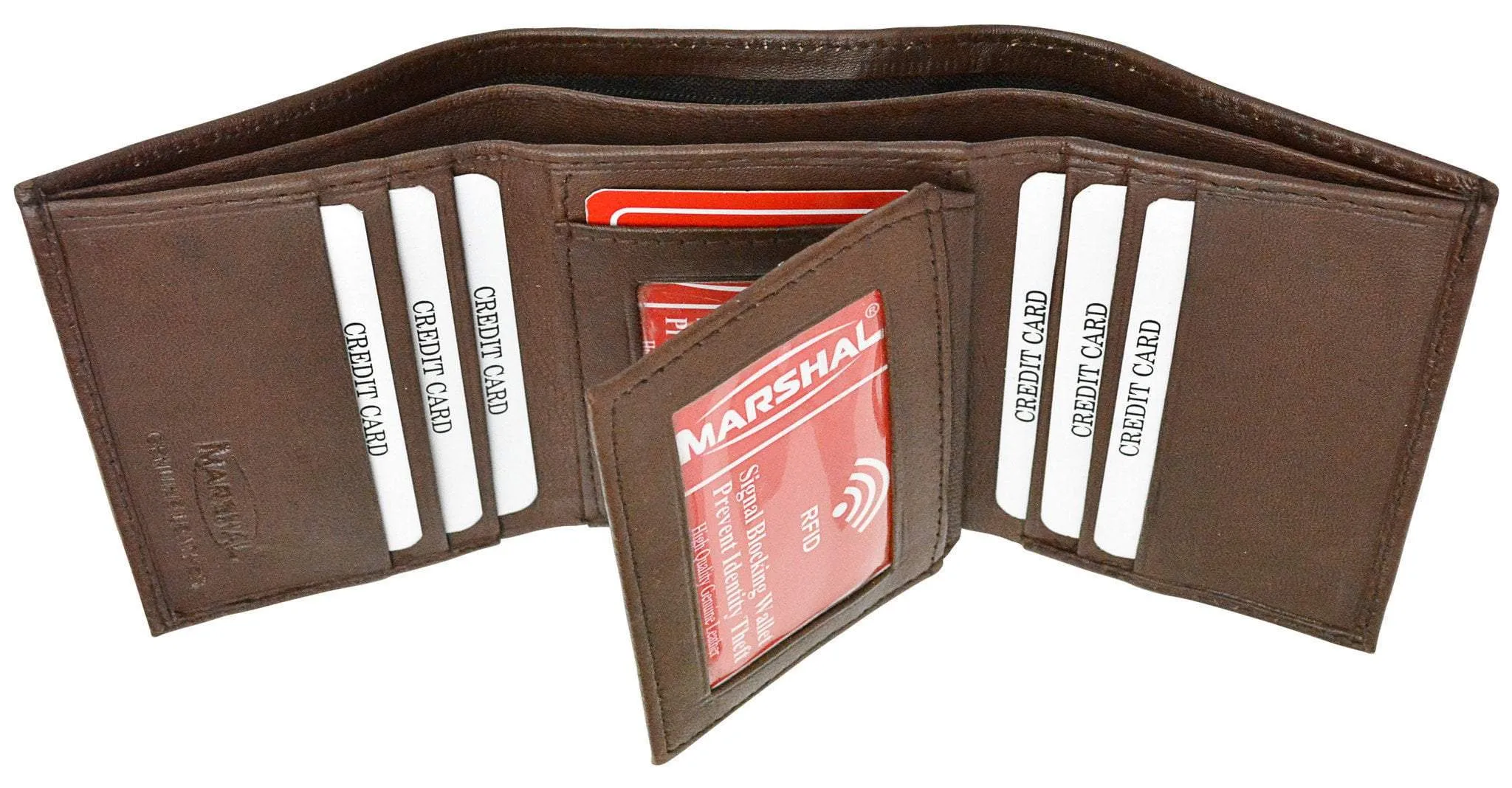 RFID Blocking Men's Lamb Leather Classic Trifold Wallet  RFID 1107 BOX (C)
