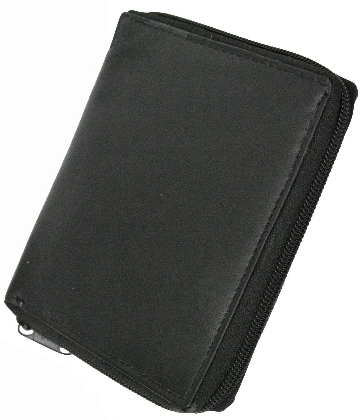 RFID Blocking Mens Premium Soft Leather Zippered ID Wallet RFID P 702 (C)