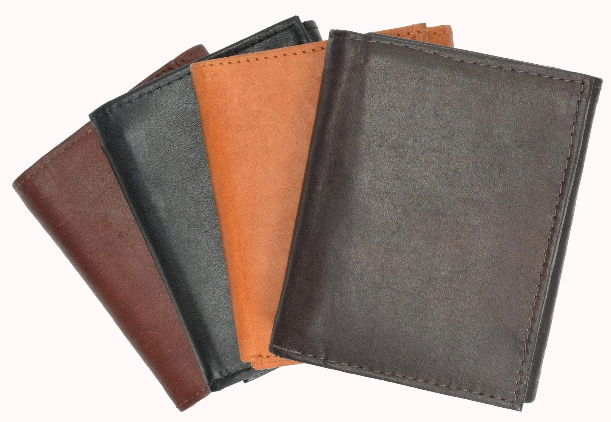 RFID Blocking Mens Trifold Leather Wallet RFID 1107 (C)