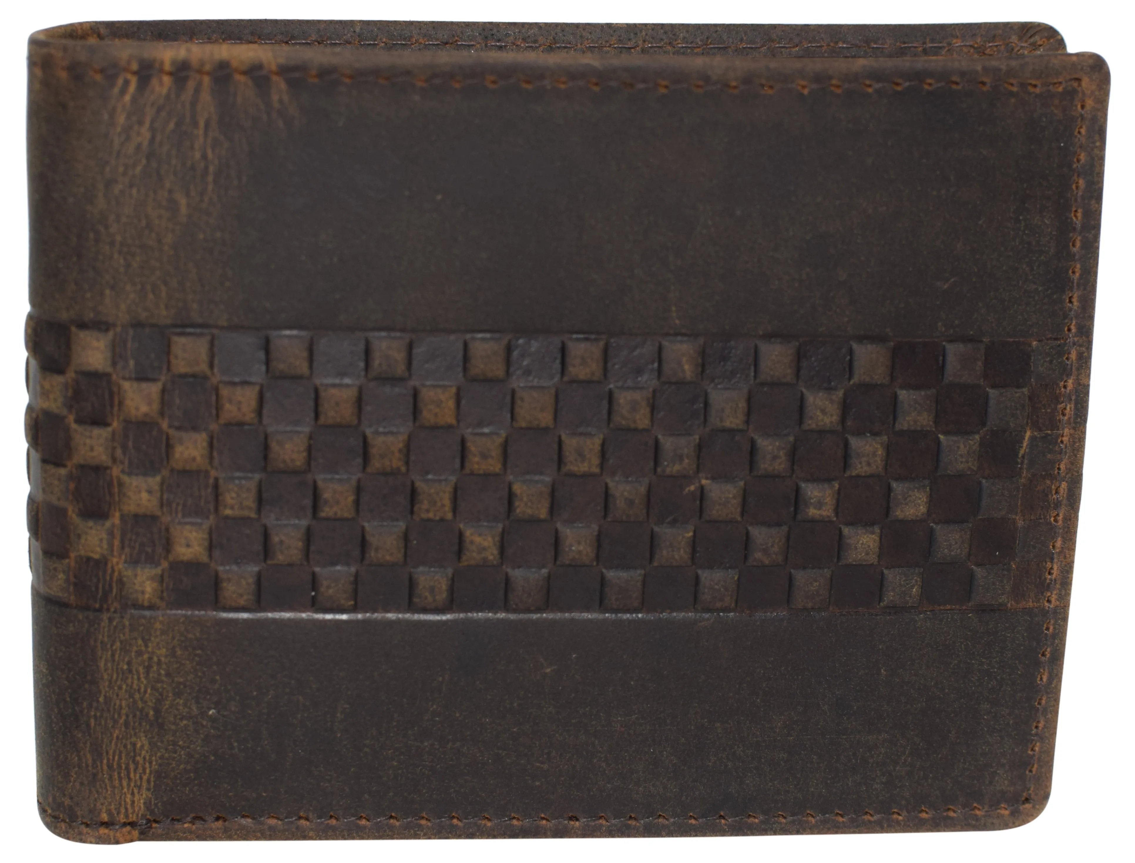 RFID Blocking Premium Soft Leather Men's Multi Card Compact Center Flip Bifold Wallet RFID P 52 (C)