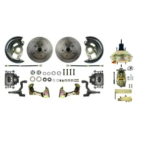 Right Stuff Detailing Power Disc Conversion Front Brake System - 1 Piston Caliper - 11.00 in Rotors - Offset Hat - GM X-Body 1962-67