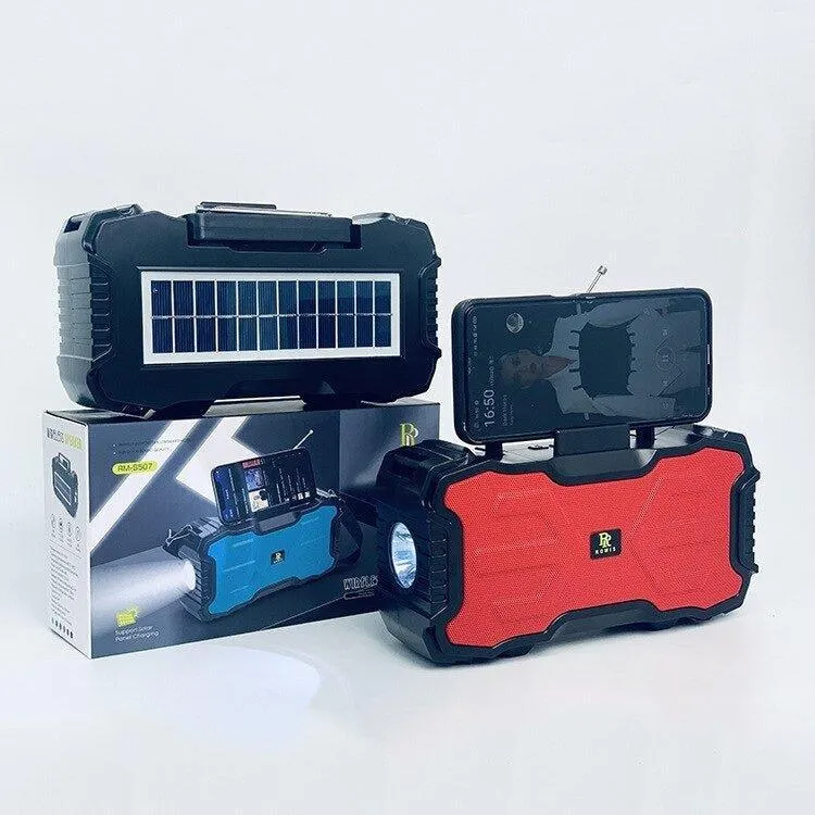 RM-S507 Outdoor Bluetooth Speaker With Flashlight Portable Small Speaker With Solar Charging Speaker
