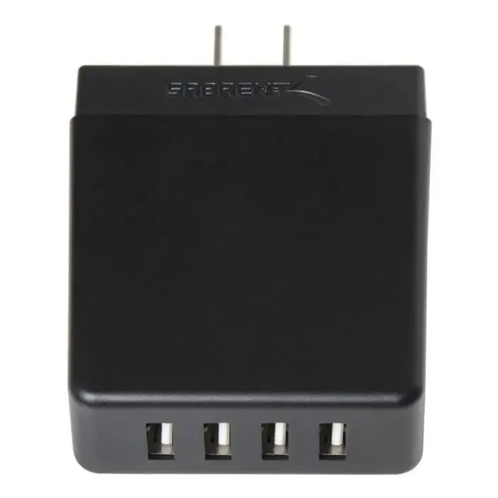 Sabrent AX-U4PB 40W / 8 Amp 4-Port Rapid Smart USB Wall Charger (2.4A/Port)