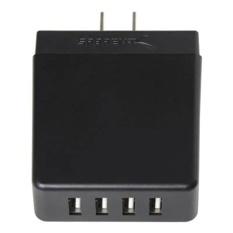Sabrent AX-U4PB 40W / 8 Amp 4-Port Rapid Smart USB Wall Charger (2.4A/Port)
