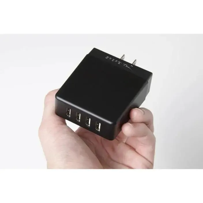 Sabrent AX-U4PB 40W / 8 Amp 4-Port Rapid Smart USB Wall Charger (2.4A/Port)