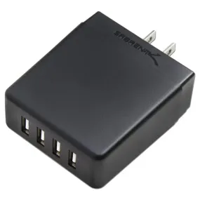 Sabrent AX-U4PB 40W / 8 Amp 4-Port Rapid Smart USB Wall Charger (2.4A/Port)