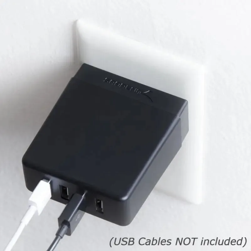 Sabrent AX-U4PB 40W / 8 Amp 4-Port Rapid Smart USB Wall Charger (2.4A/Port)