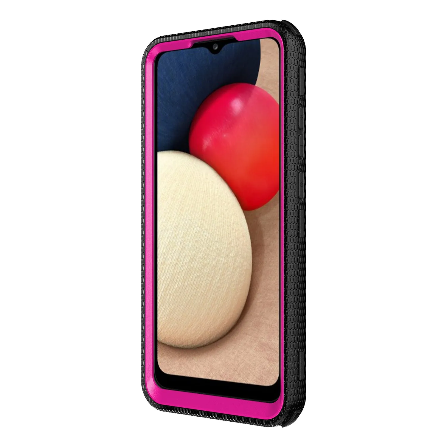 Samsung Galaxy A02s Case, Galaxy A02s Case, Triple Protection 3-1 w/ Built in Screen Protector Heavy Duty Holster Shell Combo Case - Hot Pink