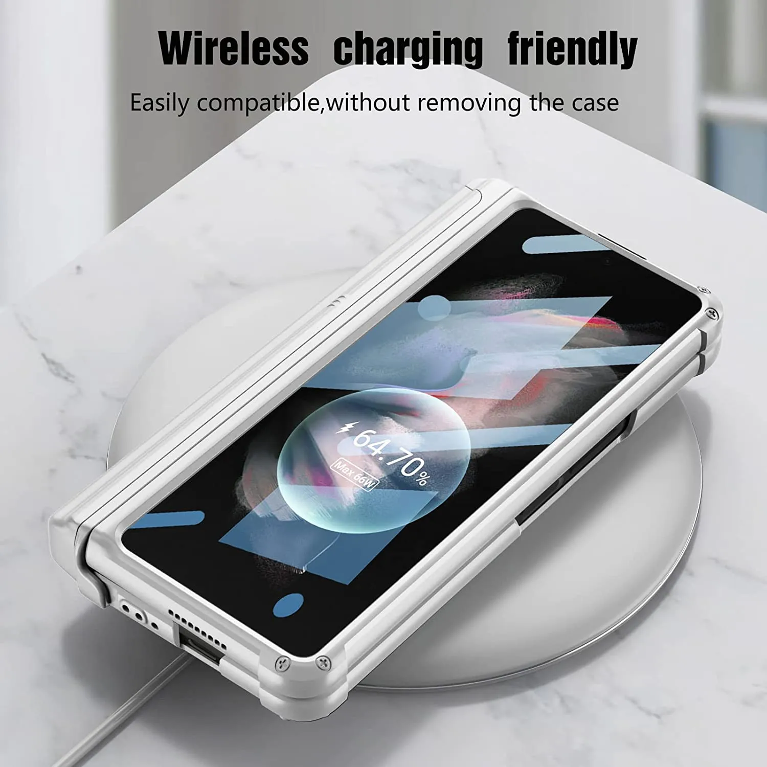 Samsung Galaxy Z Fold 3 5G Builtin Screen Portector-Silver