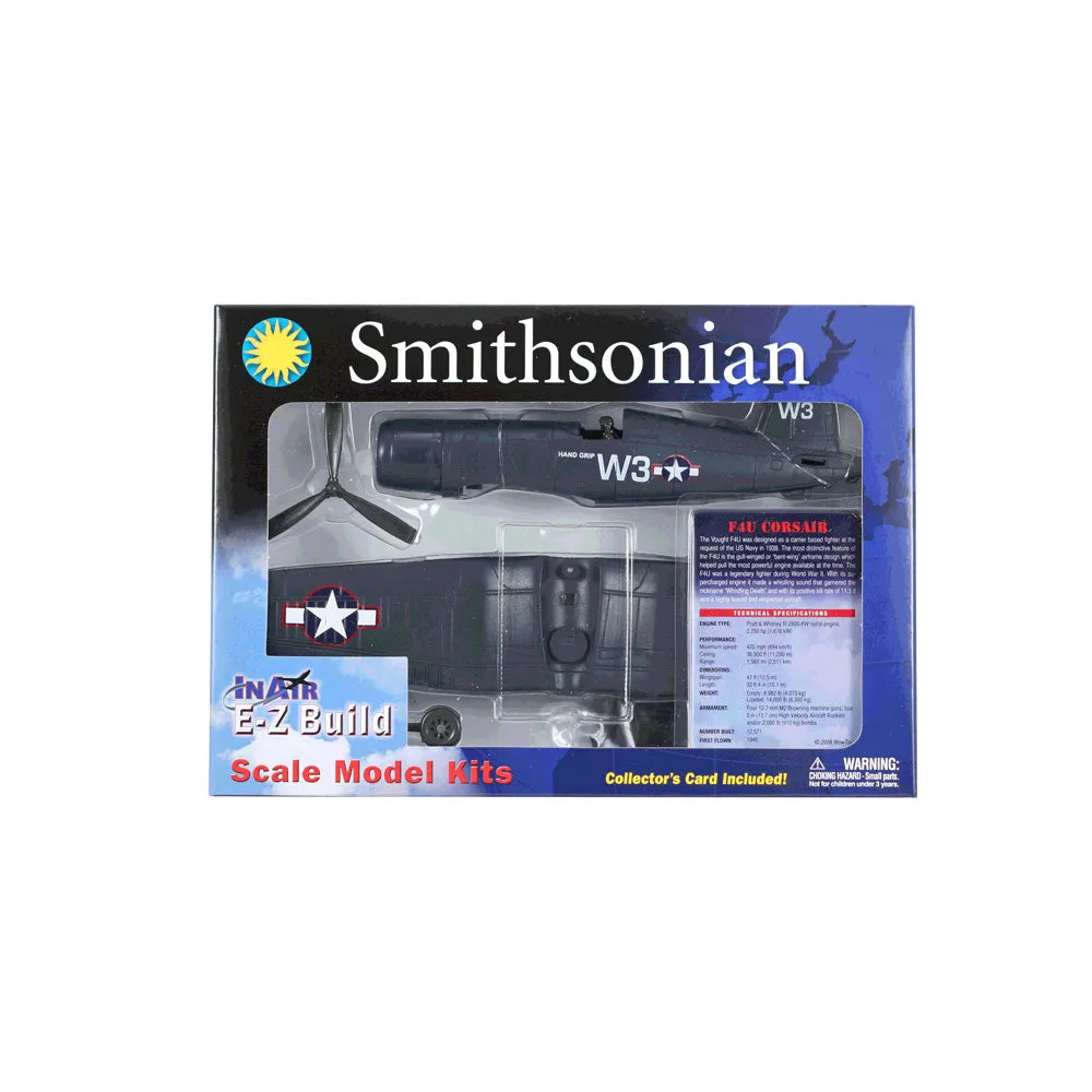 SMITHSONIAN InAir E-Z Build Model Kit 3pc Set - P-40 Warhawk, P-51 Mustang and F4U Corsair - 1:48 Scale