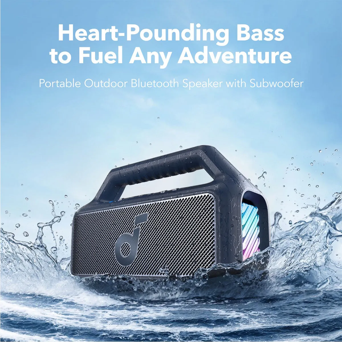 Soundcore Boom 2 Portable Bluetooth Speaker (Blue)