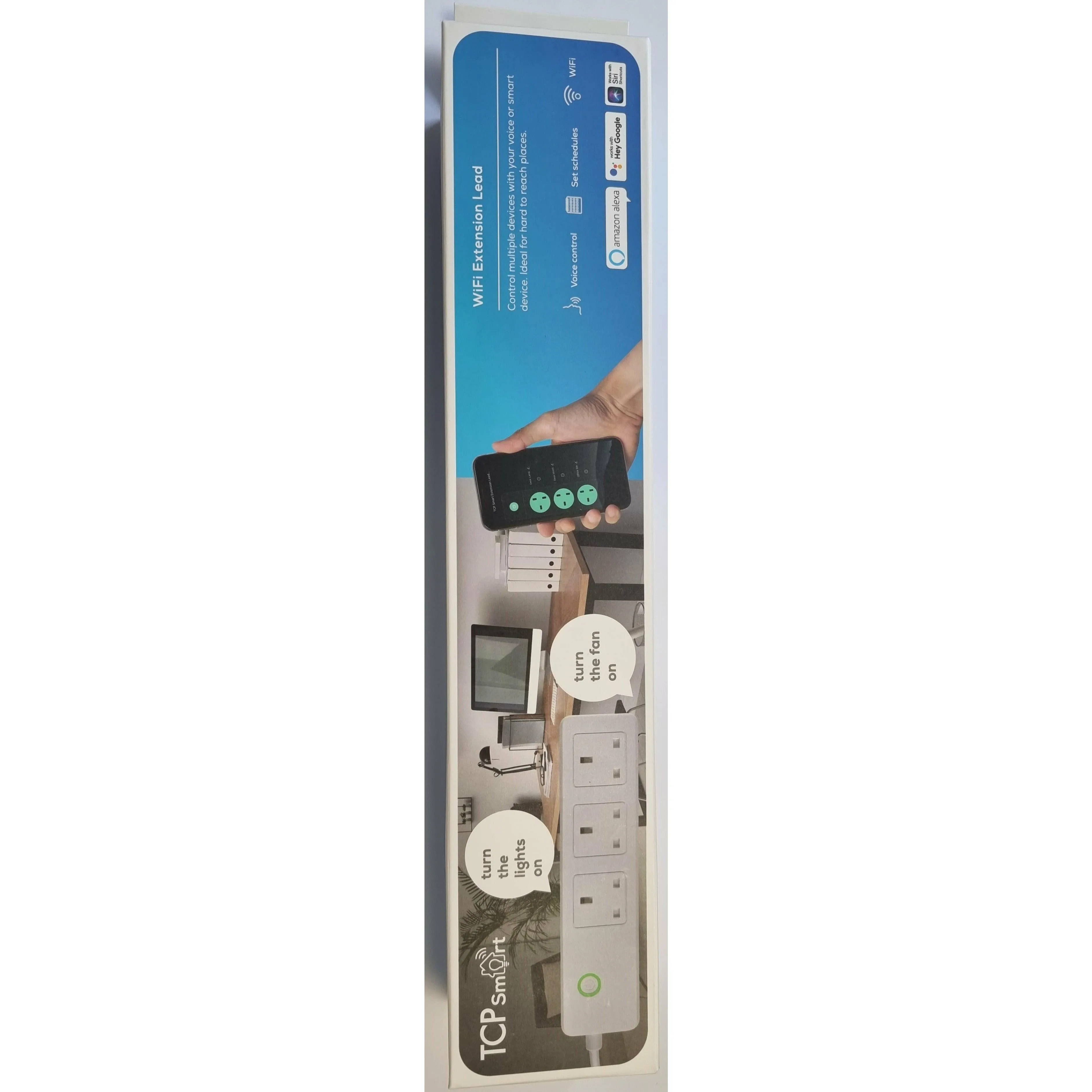 TCP Smart 1.2m Surge Protection 3 Way Extension Lead - White | TCPEXT3