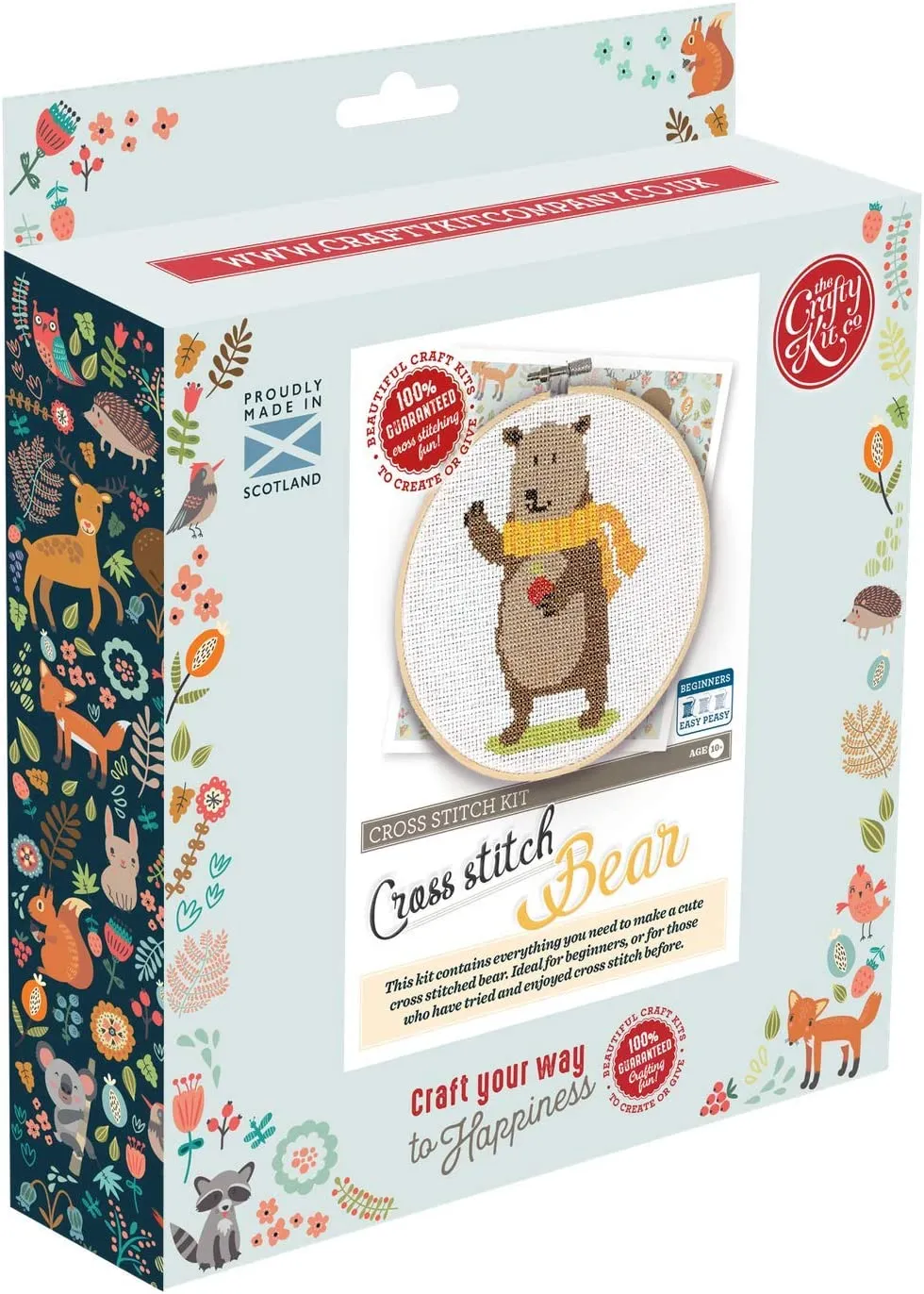 The Crafty Kit Co-Cross Stitch Kit-Bear #CKC-CS-177