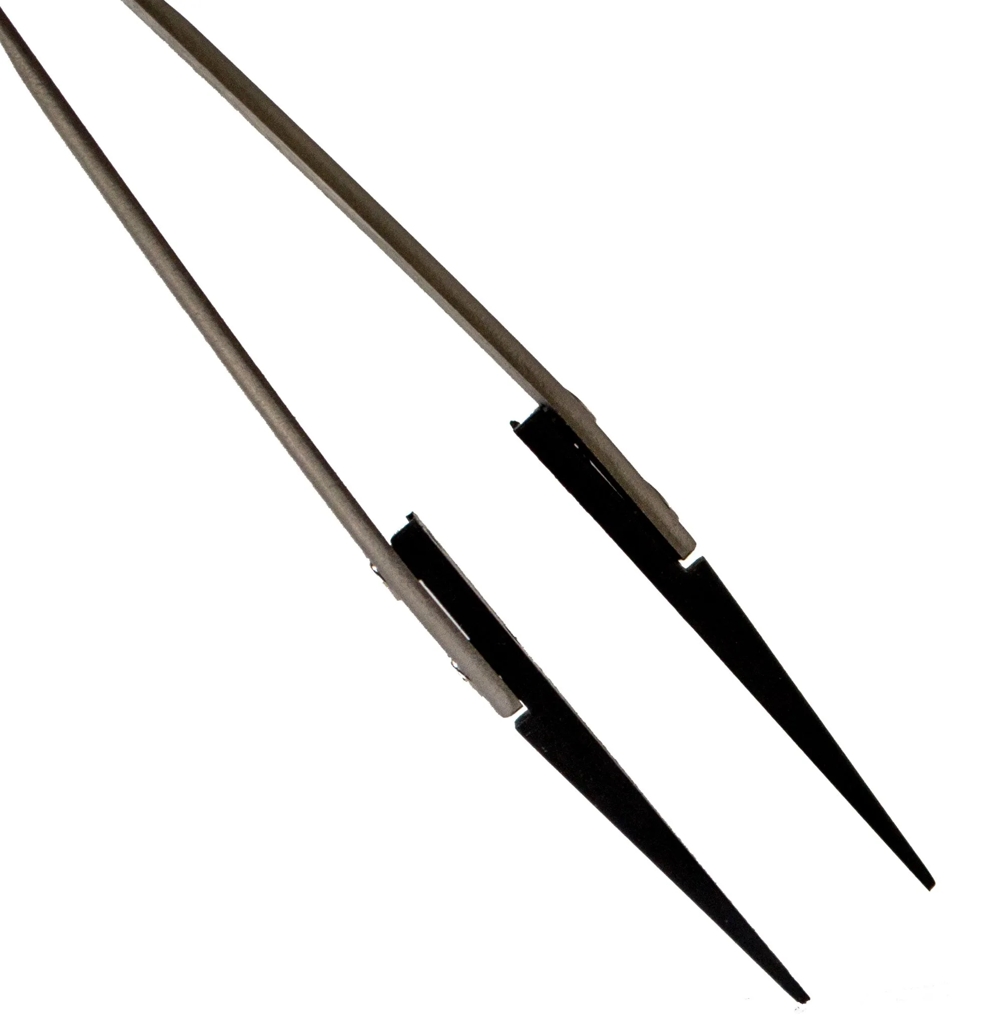 Tweezers for batteries, fine fibre tips