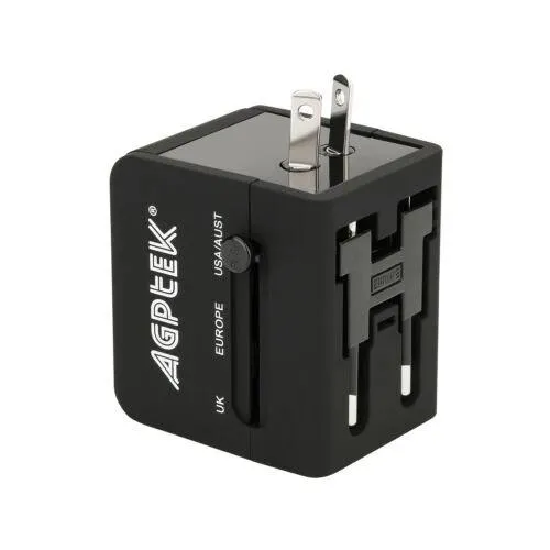 US EU UK AU Travel Universal Adapter USB Charger Type-C AC Wall Plug Converter