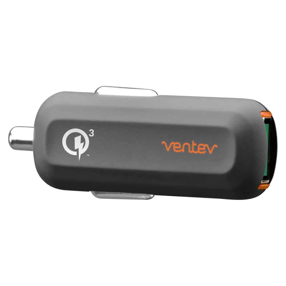 Ventev QC3.0 24W dashport rq1300 mini USB A Car Charger Gray by Ventev