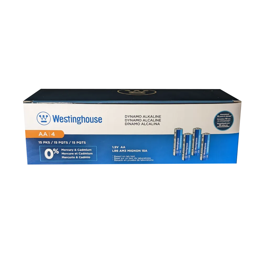 Westinghouse AA Dynamo Alkaline 60 Pack Box