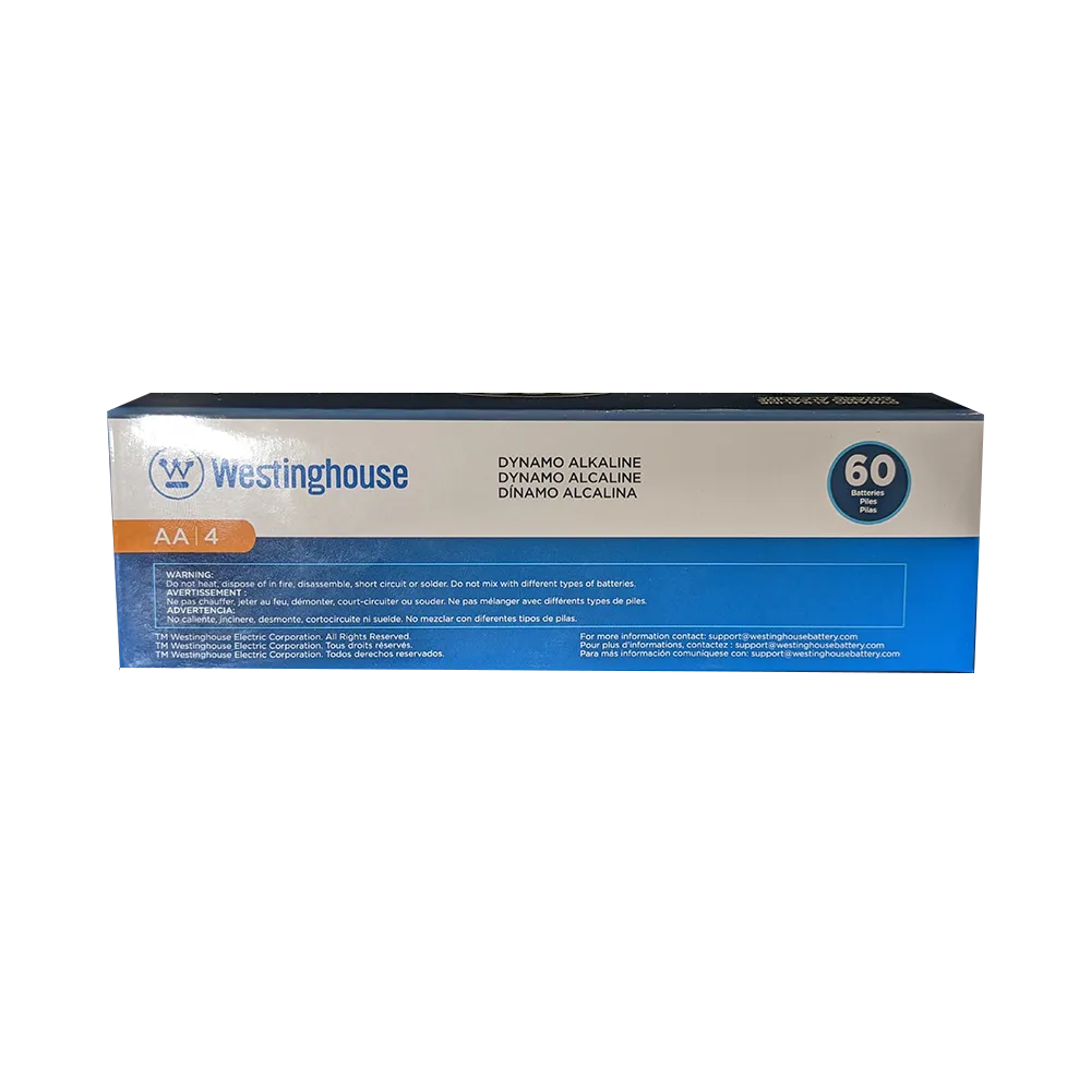 Westinghouse AA Dynamo Alkaline 60 Pack Box