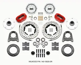 Wilwood Forged Dynalite-M Front Kit 10.75in Drilled Red 1950-1955 MG-TD/TF