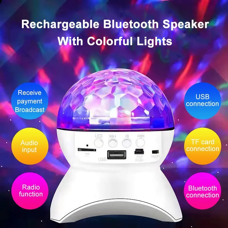 Wireless Bluetooth Speaker Stage Light LED Disco Ball Lights