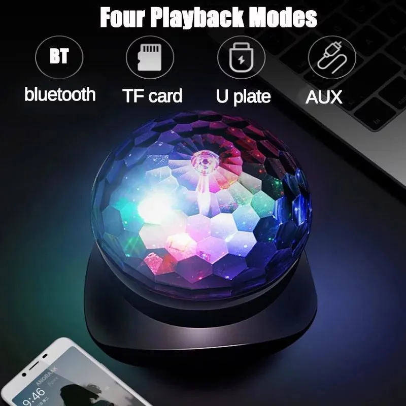 Wireless Bluetooth Speaker Stage Light LED Disco Ball Lights