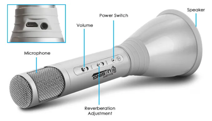 Wireless Karoake Microphone Speaker - Ships Next Day!