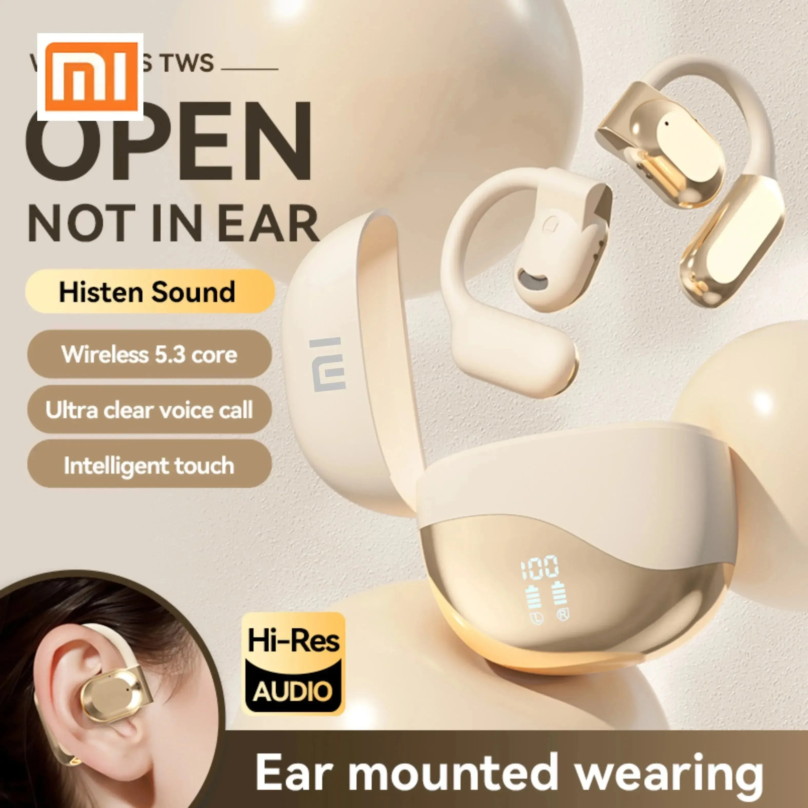 Xiaomi M62 Wireless Earphone Bluetooth Earphone HIFI Sound Earphones Running Headsets Waterproof Painless Wearing Earphones