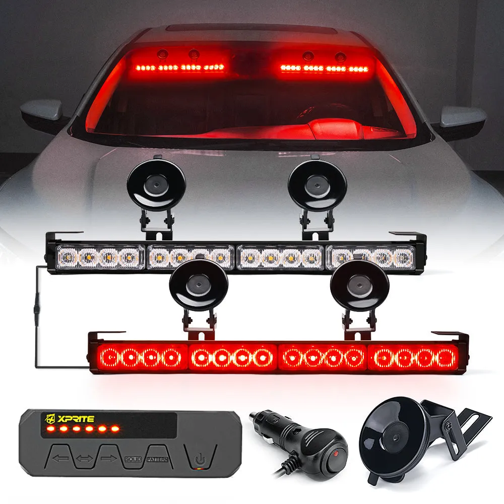 Xprite Contract G1 Series Dual LED Traffic Advisor Strobe Lights - Multiple Light Color Options