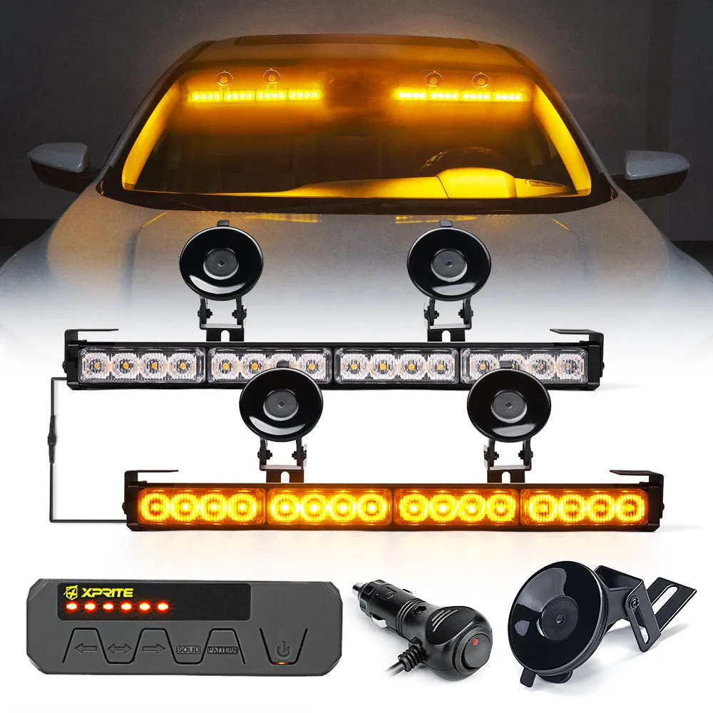 Xprite Contract G1 Series Dual LED Traffic Advisor Strobe Lights - Multiple Light Color Options