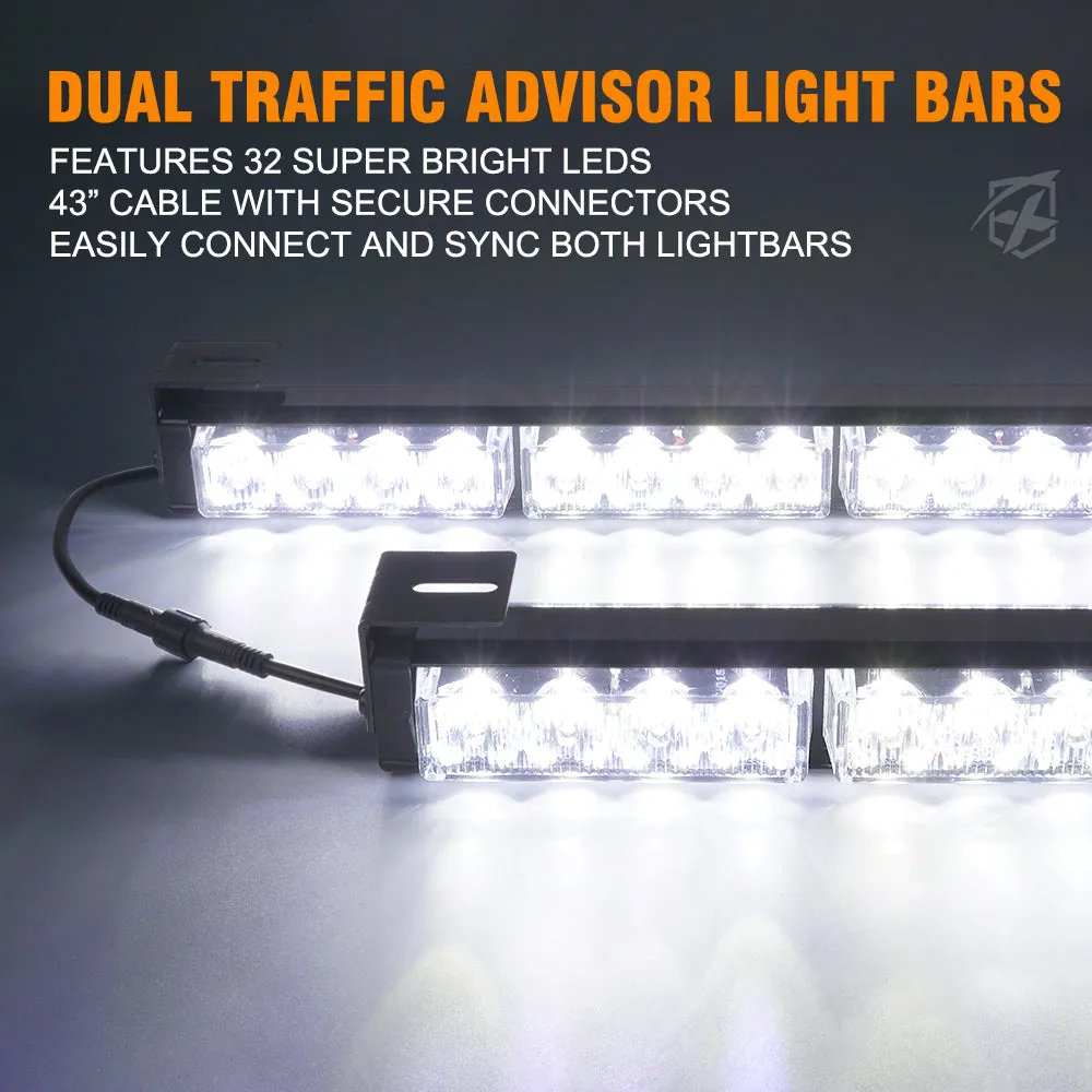 Xprite Contract G1 Series Dual LED Traffic Advisor Strobe Lights - Multiple Light Color Options