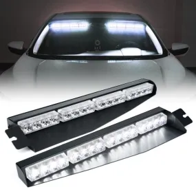 Xprite LED Visor Windshield Strobe Lights (20" Dual) Elite Series - Multiple Light Color Options
