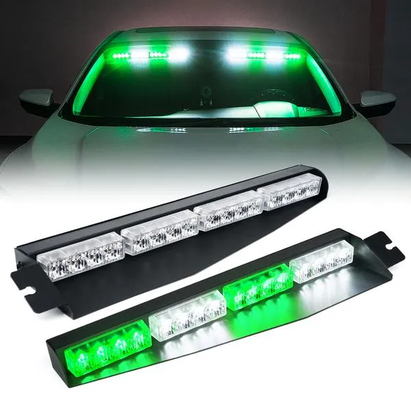 Xprite LED Visor Windshield Strobe Lights (20" Dual) Elite Series - Multiple Light Color Options